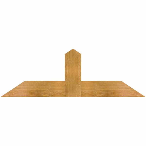 Ekena Millwork Portland Rough Sawn Timber Gable Bracket, Western Red Cedar, 36"W x 12"H x 2"D x 4"F, 8/12 Pitch GBW036X12X0204POR00RWR - main